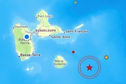 Un séisme de magnitude 5.1 s’est produit au sud-est de Marie-Galante