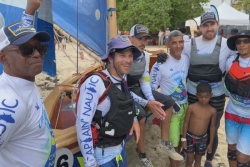 Fabien Delporte sur Cap'tain Nautic sacré champion de Guadeloupe de voile traditionnelle 2025