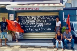 Les salariés d'une boulangerie-pâtisserie toujours mobilisés, à Schoelcher