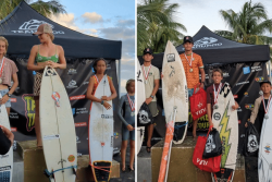Deuxième étape du Tahiti Taure'a Tour 2025 : Toaura Haumani et Kahili Simon remportent la deuxième étape du championnat de surf