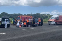 Petit-Bourg : deux blessés graves dans un violent accident entre une moto et un véhicule
