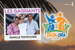 Pā'oa ora : la famille Testevuide est la gagnante du vote du public