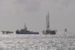 EN IMAGES. L'arrivée de Hokulea à Taputapuatea dignement fêtée