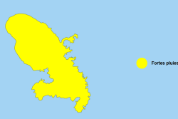 Une onde tropicale est en approche de la Martinique , la vigilance jaune pour fortes pluies et orages est déclenchée