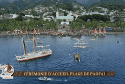 REPORTAGE Les peuples du Pacifique célèbrent l'arrivée des pirogues Hōkūle’a et Hikianalia à Tahiti