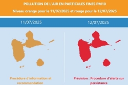 Qualité de l’air : la Guadeloupe placée en orange ce vendredi et en rouge pour samedi