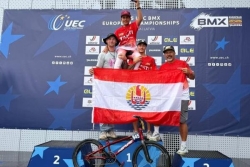 Kalani Helme, 4ème au championnat d'Europe de BMX en Lettonie