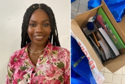 La Martiniquaise Noémie Zaïre offre des colis solidaires à des familles dans le besoin