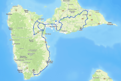 CARTE. Étape 2 Tour de Guadeloupe 2025 Sainte-Anne - Trois-Rivières: parcours, horaires, perturbations et zones de ravitaillement des coureurs