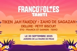 PROGRAMME. Francofolies Tahiti 2025 : Zaho de Sagazan, Tiken Jah Fakoly, Deluxe, ETO et Teiho Tetoofa en concert à Pirae
