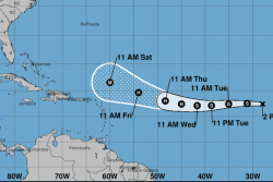 "La tempête Erin passera en ouragan majeur de catégorie 3 samedi 16 août à proximité de l'Arc Antillais". Les impacts pour la Martinique seront limités.