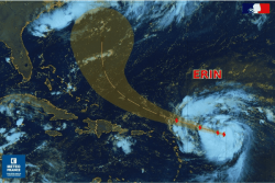 Erin devient le premier ouragan de la saison cyclonique 2025, de catégorie 1, il se dirige vers les Îles du Nord