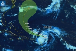 Erin, désormais ouragan de catégorie 4, continue de s'intensifier et transite au nord de l’Arc