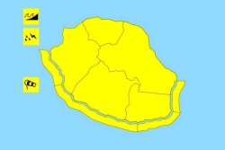 La Réunion : vigilance jaune, vents forts, vague-submersion, fortes pluies et orages, pour la journée