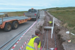 Premiers travaux de terrassement, construction du réseau d'eau et d'électricité : le futur village de Miquelon commence à prendre forme