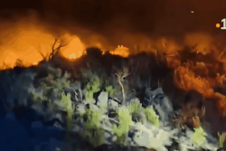 Un important incendie au Belvédère du Maïdo, 5000 mètres carrés de végétation déjà brûlés
