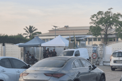 L’association Trop Violans au secours des petites et moyennes entreprises se mobilise devant la Caisse de Sécurité Sociale de Guyane