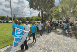 Mobilisation du 2 octobre : les syndicats enseignants rassemblés devant le Rectorat