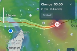 Saison cyclonique : la tempête tropicale Chenge s'intensifie légèrement à mesure qu'elle se déplace vers l'ouest