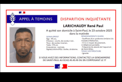 Disparition inquiétante d'un homme de 44 ans à Saint-Paul 