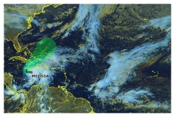 La tempête Melissa est désormais un ouragan de catégorie 1