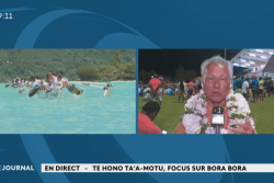 Invité du JT: Gaston Tong Sang, un tavana "fier" d'organiser la 'Aere, course de pirogues réservée à Bora Bora