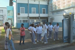 Débrayage à la Cuisine centrale du collège Auxence Contout à Cayenne