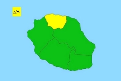 La Réunion : vigilance jaune, fortes pluies et orages, sur le Nord de 14h à 19h