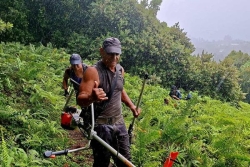 Papeari : sous la pluie, les bénévoles redonnent vie au plateau Harrison Smith
