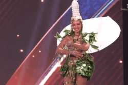 Miss Univers 2025 : la Martiniquaise Celya Abatucci éblouissante en arum blanc et robe de soirée lors des premiers défilés du concours