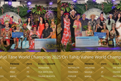 Areihana Mathelon (NC) et Elijah Tiguelo (USA) sont les 'Ori Tahiti World Champions 2025
