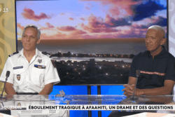 Invités du JT, Gaston Tunoa, président de la fédération des sapeurs pompiers et Olivier Lhote, directeur adjoint de la protection civile