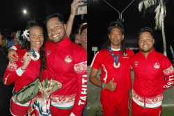 Tahiti championne du monde de pêche sous-marine grâce à Taina Orth et Dell Lamartiniere