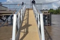 Ouanary : la passerelle de l’appontement mobile remplacée