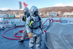 Alarme, blessés, fumée...  À bord du Fulmar, une simulation d'incendie pour tester l'équipage
