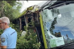 Un bus accidenté à Saint-Joseph, une dizaine de personnes secourues