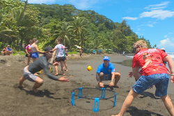 Tiarei : une soixantaine de personnes réunies pour faire du sport sur la plage