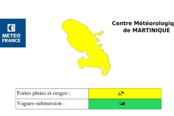 Météo : retour au vert pour les vagues-submersion, la Martinique repasse au jaune pour fortes pluies et orages