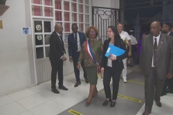 Naïma Moutchou, ministre des Outre-mer en Guyane