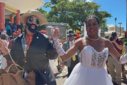 EN IMAGES. Un mariage burlesque pour le meilleur et pour le rire à Pointe-à-Pitre
