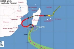 La forte tempête tropicale Gezani est passée à proximité des côtes Sud-Ouest de Madagascar