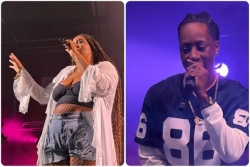 Les artistes Maurane Voyer (Martinique) et LeJuh (Guadeloupe) lancent le Carnaval de Bordeaux dans une ambiance survoltée.