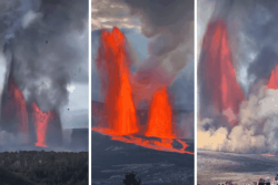 A Hawaii, le volcan Kilauea crache des jets de lave à près de 400 m de haut