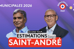 RESULTATS. 2nd tour Municipales 2026 à Saint-André : Joé Bédier devance Laurent Virapoullé d'une courte tête selon les estimations SAGIS