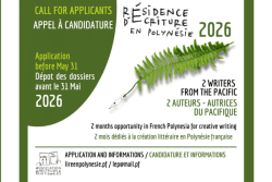 Résidence d’écriture en Polynésie française : l’AETI lance son appel à candidatures 2026