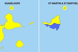 La Guadeloupe, Saint-Martin et Saint-Barthélemy placées en vigilance jaune pour fortes pluies et orages 