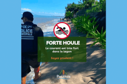 Forte houle au Pk 18 : une femme en difficulté secourue par un homme