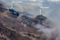 Piton de la Fournaise : deux cônes volcaniques de la dernière éruption baptisés "Zézèr" et "Zazakel"