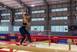 "Juste le fait de lever les bras, me présenter, ce sera une étape pour moi", deux ans après les Jeux, la gymnaste Mélanie De Jesus Dos Santos retrouve la compétition