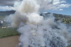 Feux de végétation en Guadeloupe : les pompiers mobilisés sur 7 incendies simultanément dimanche
